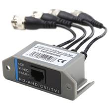 4CH HD пассивный видеопередатчик BNC к UTP RJ45 CCTV через витые пары для AHD TVI CVI камеры DVR системы видеонаблюдения 2024 - купить недорого
