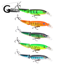 Set of 5 Colored Multi Jointed Hard Fishing Lures Baits 2 Sections Bass Swimbait Fish Lure Fishing for Freshwater and Seawater 2024 - buy cheap