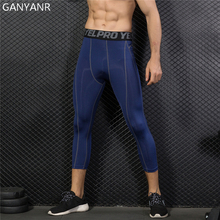 GANYANR Running Tights Men Leggings Yoga Basketball Fitness Compression Pants 3/4 Gym Athletic Sports Skins Jogging Bodybuilding 2024 - buy cheap