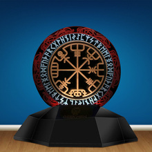 Norse Viking Symbol 3D Line Lamp Compass Viking Runes Designed Lamp 3D Optical Illusion Lamp Decor Magical Stave Table Lamp 2024 - buy cheap