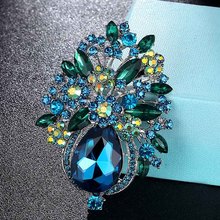 zlxgirl brand rhinestone flower wedding brooches jewelry vintage scarf pins nice bridal pin brooch bouquet hat and bags bijoux 2024 - buy cheap