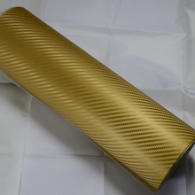 3D Carbon Fiber clear paint wrap with Air Bubble 1.52x30m/roll Golden 2024 - buy cheap