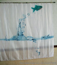 Flying Fish curtain 180cm*180cm European Elegant and luxurious polyester fiber waterproof Anti mildew shower curtain 12 Hooks 2024 - buy cheap