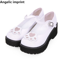 Angelic imprint woman mori girl lolita cosplay shoes lady wedges heels pumps women princess dress party shoes 5cm 33-47 cat foot 2024 - buy cheap