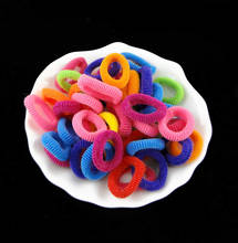 Hot Wholesale 100 Pcs Colorful Child Kids Hair Band Hair Jewelry Rubber Elastics Accessories Charms Tie Gum 2024 - buy cheap