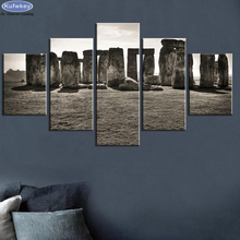 Full square round diamond Embroidery Stonehenge Landscape diamond painting 5 Piece mosaic diamond picture for living room decor 2024 - buy cheap