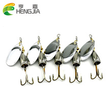HENGJIA 5pcs 6.5cm 8.5g Spinner Spoon bait Fishing Lure Hard Fishing Spoon Lure Metal Jigging Lure Baits Fishing Tackle 2024 - buy cheap