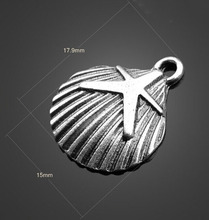 100pcs Antique Silver Pentagram shells Charms Pendants-DIY Jewelry Findings Necklace Bracelet Fashion Accessories 17.9mmX15mm 2024 - buy cheap