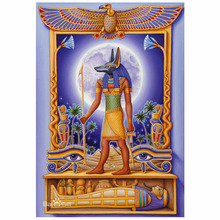 Sacerdote de Anubis Egipto, pintura de diamante artesanal, punto de cruz, mosaico de diamantes completo, patrón de bordado de diamantes de imitación, WG344 2024 - compra barato