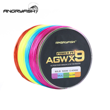 ANGRYFISH 9 Strands Weaves Braided 500M Multicolor Fishing Line Super Strong PE Line 15LB-100LB 2024 - buy cheap
