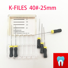 6pcs/pack 40#-25mm Dental K Files Root Canal Endo Files Dentist Tools Hand Files Stainless Steel K Files Dentistry Lab Tools 2024 - buy cheap