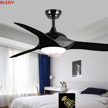 Dimming 52 inch LED White Black Ceiling Fans With Lights Remote Control living room bedroom home Ceiling Light Fan Lamp 2024 - buy cheap