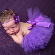 Милая Детская фиолетовая яркая балетная юбка для девочек с бантом из ленты и цветочной повязкой детская Праздничная юбка 2024 - купить недорого