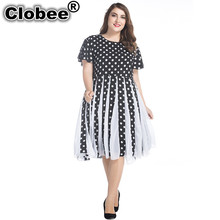 Beach Women Summer Elegant Vintage Beach Chiffon Clothing Bohemian Black Dot Party Dress Plus Size 5XL 6XL Vestidos de festa 2024 - buy cheap