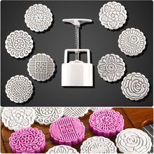 New White 8 Flower Stamps Round Pastry Mooncake Mold Cookies Mooncake Decor 2024 - buy cheap