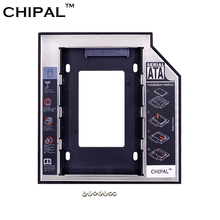 CHIPAL Aluminum Plastic 2nd HDD Caddy 9.5mm 12.7mm SATA 3.0 for 2.5 Inch SSD Case Hard Disk Enclosure for Optibay Optical Bay 2024 - buy cheap