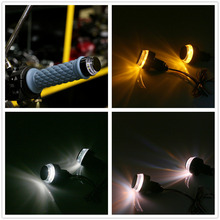 1 Pair Motorcycle 7/8" 22mm Handlebar LED Handle Bar End Indicator Grip Plug Side Marker Lamp ebikes Turn Signal Corner Light 2024 - buy cheap