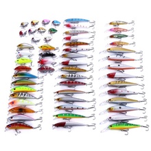 Minnow-Juego de Señuelos de Pesca, cebo duro Crankbait mezclado, 56 unids/lote, Wobblers, varios cebo Artificial, columpio flotante, Mini señuelos Crankbait 2024 - compra barato