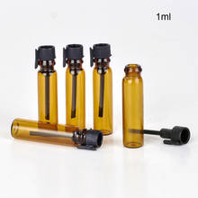 500 x 1ml Amber Refillable Glass Mini Small Perfume Sample Bottles for Travel  1cc Brown Glass Trial perfume Vials 2024 - buy cheap