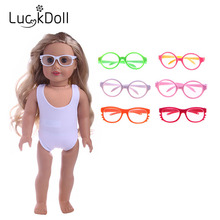 Óculos para bonecas de 18 estações americano e 43cm, acessórios para bonecas recém-nascidas, melhor presente para meninas 2024 - compre barato
