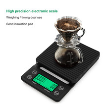 Portable Coffee Scale 3kg/5kg Chronograph Coffee Scale 0.1 Precision Kitchen Precision Food Scale with Waterproof Insulation Pad 2024 - buy cheap