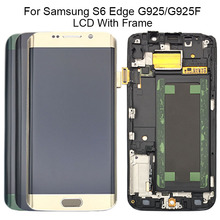 Pantalla táctil LCD para Samsung Galaxy S6 edge G925 G925I G925F, digitalizador con montaje de marco, reemplazo 100% probado 2024 - compra barato