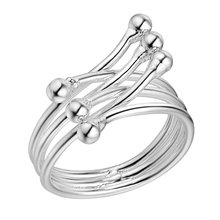 Блестящее изящное посеребренное кольцо, модные ювелирные украшения, мужское и женское кольцо, ATLMFACY ZOFIVTXK 2024 - купить недорого