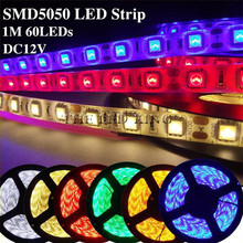 DC12V 5M 5050 SMD RGB LED Strip Light Waterproof Led Tape flexible Strip Light 60Leds/m Tira Home Decor Lamp Car Lamp 2024 - buy cheap