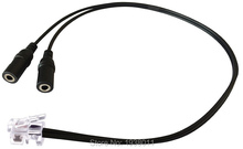 Headset Buddy: PC Headset to CISCO Phone Adapter -Dual 3.5mm to RJ9/RJ10 adapter cable office phone headset adapter 3.5mm to RJ9 2024 - купить недорого