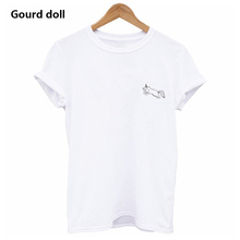 Женская футболка с коротким рукавом, модный хипстер с графическим принтом в стиле Харадзюку, черно-белый цвет 2024 - купить недорого