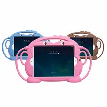 Silicone Kids Cartoon Monkey Shockproof stand Soft EVA Case For New iPad 9.7 2017 2018 Pro 9.7 Air 1/2 funda Tablet cover +pen 2024 - buy cheap