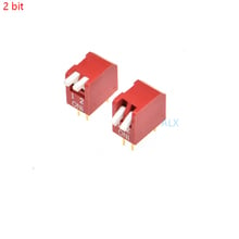 10pçs interruptor dianteiro 2 bits vermelho 2 p dip plugue 2 pinos passo 2 pinos 2.54mm interruptores de canto piano lateral tipo 2 posição 4 pinos 2 direções 2024 - compre barato