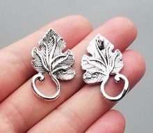12pcs/lot--32x21mm, leaf cham,Antique silver plated Grape leaf charms ,DIY supplies, Jewelry accessories 2024 - buy cheap