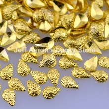 500 peças de ouro fosco metal arte do prego decorações pregos forma gota accessoires suprimentos nova chegada 2024 - compre barato