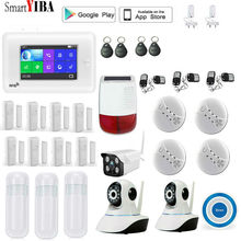 SmartYIBA-sistema de alarma de seguridad antirrobo con WIFI, 3G, aplicación de Control, sirena RFID, Detector de movimiento PIR, Sensor de humo 2024 - compra barato