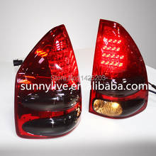Для Toyota Prado FJ120 светодиодный задний светильник s задний светильник 2003-2008 год красный черный цвет LF V4 2024 - купить недорого