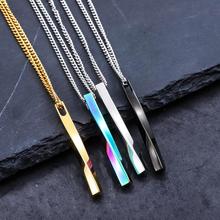 Stainless Steel New Design Personalized Pendant Necklace Delicate Metal Necklace Men Fashion Jewelry 2024 - buy cheap