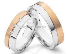 2014 feito por alfaiate ouro rosa cor seus e anéis de casal 2024 - compre barato