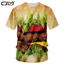 CJLM Men Harajuku Cheese Burger T-Shirt Camiseta Cheeseburger Hamburger Tshirt Summer Tops Short Sleeve T Shirt 3d Tees Unisex 2024 - buy cheap