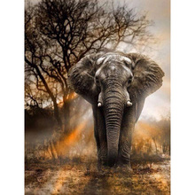 Full Square/round Drill 5D DIY Diamond Painting "elephant" handmade 3D Embroidery arts Cross Stitch Mosaic Decor gift WG037 2024 - buy cheap