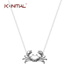 Kinitial Retail Ocean Maryland Crab Pendant Necklace Cancer Zodiac Necklace & Pendant Chain Jewelry for Women Girls Bijoux 2024 - buy cheap