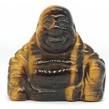 1.1" Maitreya Buddha Natural Gemstone Yellow Tiger Eye Crystal Carved Figurine Crystal Healing Decor 2024 - buy cheap