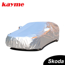 Kayme aluminium Waterproof car covers super sun protection dust Rain car cover full universal auto suv protective for Skoda 2024 - buy cheap