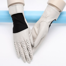 Genuine Leather Women Gloves Female Spring Autumn Thin Style Breathable Sheepskin Gloves Fashion Patchwork 1008 2024 - buy cheap