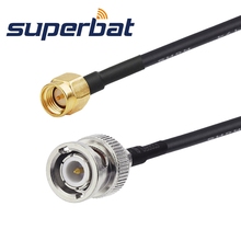 Superbat BNC Straight Plug to SMA Male Straight Security Monitor Antenna Feeder Pigtail Cable RG174 100cm RF Coaxial Cable 2024 - buy cheap