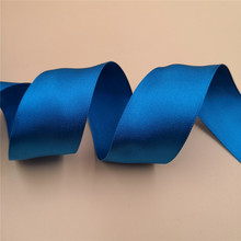 38MM X 25yards wired edged double face satin ribbon solid blue for gift box packing N2183 2024 - buy cheap