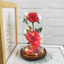 LEDUSB flashing luminous artificial fresh roses romantic decorative flower wedding Valentine's Day gift to send lovers birthday 2024 - buy cheap