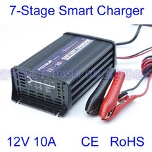 FOXSUR wholesale original 12V 10A 7-stage smart Lead Acid Battery Charger Car battery charger Aluminum pulse charger 180-260V in 2024 - buy cheap