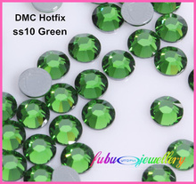 Free Shipping! 1440pcs/Lot, ss10 (2.7-2.9mm) High Quality DMC Green Iron On Rhinestones / Hot fix Rhinestones 2024 - buy cheap