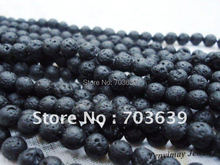 Wholesale 5 strands(about 100pcs/strand) 4mm round volcano stone loose beads, volcano Lava stone fit bracelet DIY 2024 - buy cheap